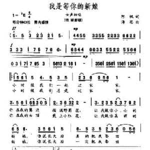 我是等你的新娘_民歌简谱_词曲:陈帆 海思