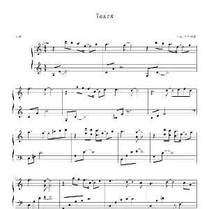 Tears 钢琴谱 泠冷飘花