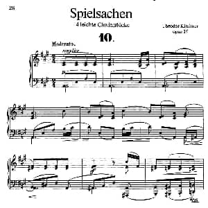 Spielsachen Op.35 钢琴谱 狄奥多 柯希纳