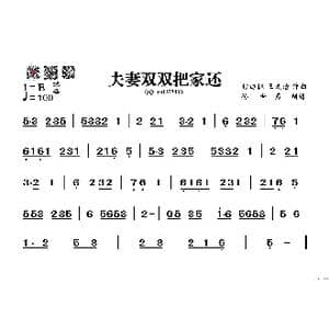 夫妻双双把家还_歌谱投稿_词曲: 时白林 王文治