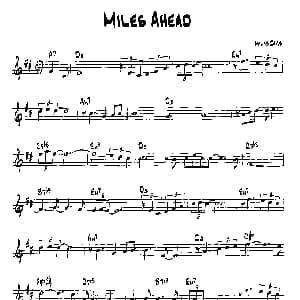 MILES AHEAD 降B爵士乐谱