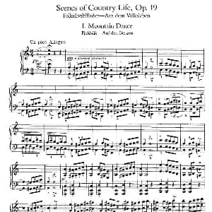 Scenes of Country Life Op 19 钢琴谱 爱德华 哈格吕普 格里格