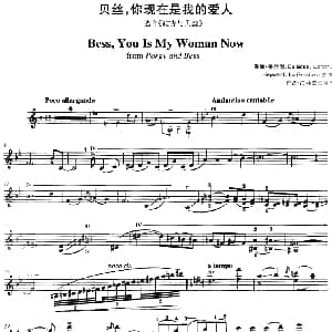 小提琴谱 | 贝丝 你现在是我的爱人 选自 波吉与贝丝 Bess,You Is My Woman Now from Porgy and Bess 乔治 格什温曲 海菲茨改编