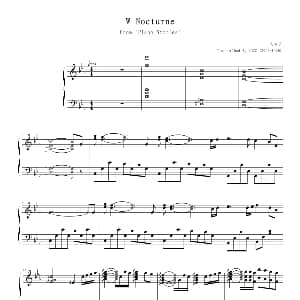 W Nocturne 钢琴谱 久石让