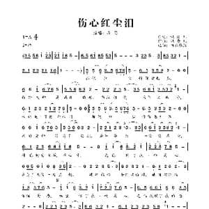 伤心红尘泪_歌曲简谱_词曲:佩丹儿 佩丹儿