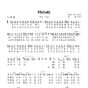 Melody_通俗唱法乐谱_词曲:陶喆 娃娃 陶喆