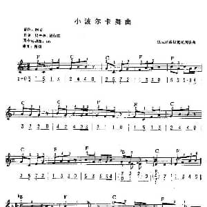 电子琴谱 | 小波尔卡舞曲 中级班电子琴乐谱