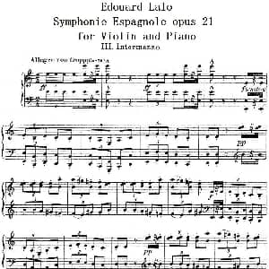 小提琴谱 | Symphonie EspagnoleOp.21 No.3 西班牙交响曲 小提琴 钢琴伴奏 拉罗
