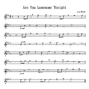 萨克斯谱 | Are You Lonesome Tonight