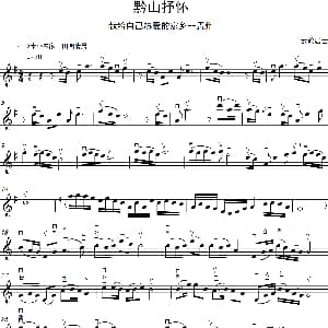 二胡谱 | 黔山抒怀 二胡独奏曲 五线谱版本 陈章俊