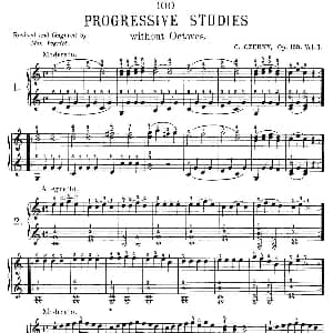 Czerny 100 Progressive Studies Op.139 钢琴谱 Czerny 车尔尼
