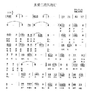 真爱随风远行_通俗唱法乐谱_词曲:付云青 储向前