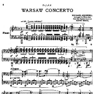 Warsaw Concerto 钢琴谱 理查德 阿汀塞尔
