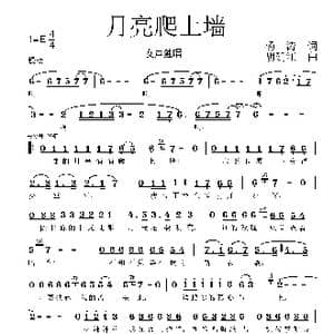 月亮爬上墙_歌谱投稿_词曲:杨涛 胡廷江