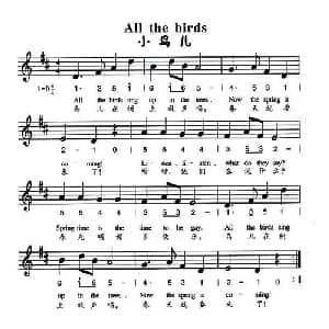 小鸟儿_外国歌谱