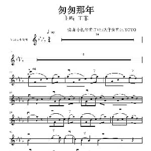 小提琴谱 | 匆匆那年 小提琴谱 第二版