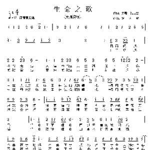 生命之歌_歌曲简谱_词曲:友殿 温喆吉 张友殿
