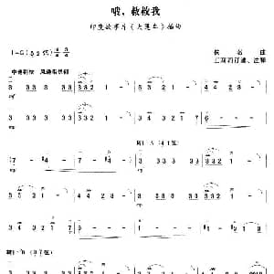 二胡谱 | 哦, 救救我 印度电影 大篷车 插曲 王莉莉 订谱