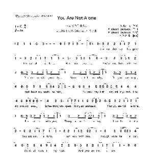 英 You are not alone_歌曲简谱_词曲:R.Kelly Michael Jackson