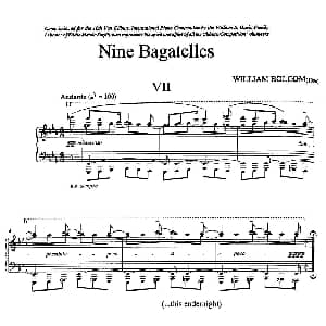 Nine Bagatelles 钢琴谱 威廉 博尔科姆