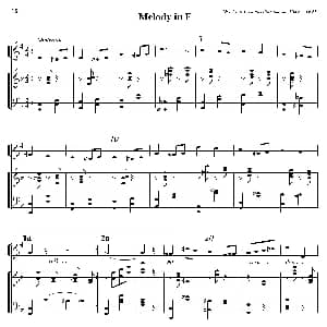 Melody in F 小号 钢琴伴奏