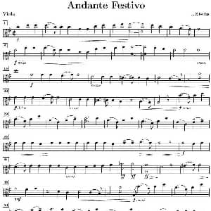 Andante Festivo 活泼的行板 中提琴分谱 西贝柳斯