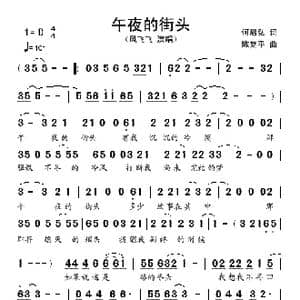 午夜的街头_歌谱投稿_词曲:何启弘 陈复平