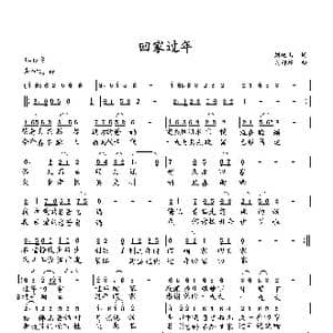 回家过年_歌曲简谱_词曲:刘岐山 向邦瑜
