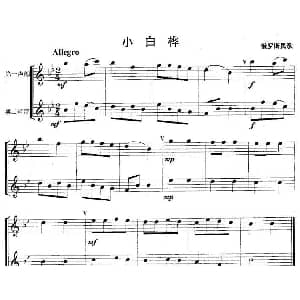长笛曲谱 | 小白桦 重奏