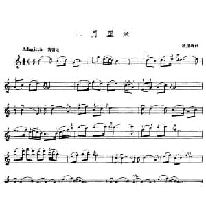 小提琴谱 | 二月里来
