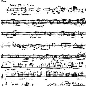 长笛曲谱 | 长笛练习曲100课之第99课 回音的特殊奏法练习曲