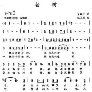 老树_民歌简谱_词曲:朱继平 侯基明