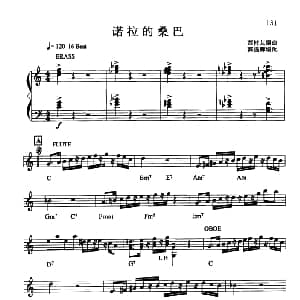 电子琴谱 | 诺拉的桑巴 西村艾丽曲 郭强辉