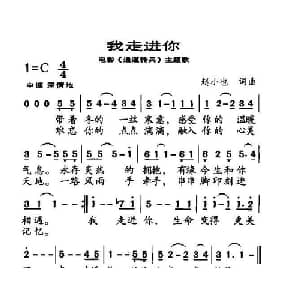 我走进你_美声唱法乐谱_词曲:赵小也 赵小也