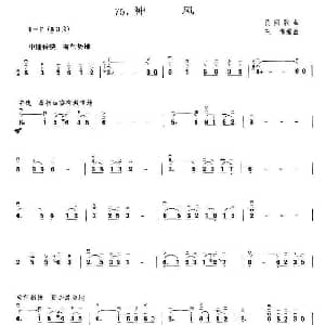 二胡谱 | 神风 民间歌曲 王憓编曲