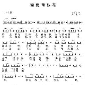 灌南两枝花_民歌简谱_词曲:唐前华 刘恕