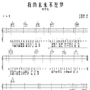 我的未来不是梦 吉他谱 张雨生 陈家丽 翁孝良