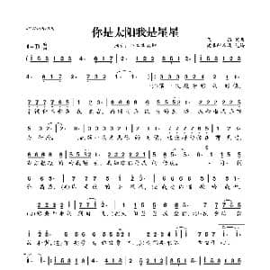 你是太阳我是星星_歌曲简谱_词曲:代晶 代晶