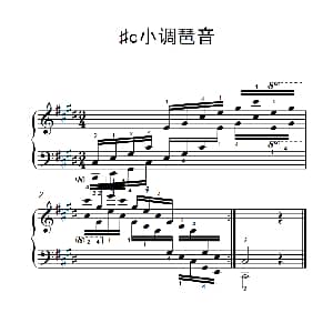 第四级 12.♯c小调琶音 钢琴谱