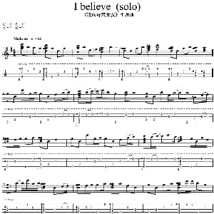 I Believe 吉他谱