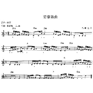 电子琴谱 | 青春舞曲 新疆民歌