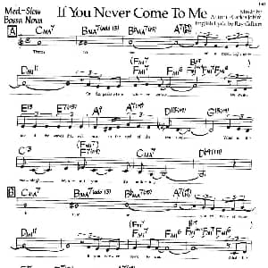 If You Never Come To Me 钢琴谱