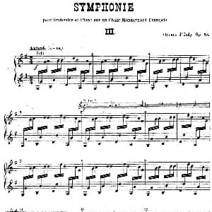 Symphony on a French Mountain Air Op.25 钢琴谱 樊尚 丹第