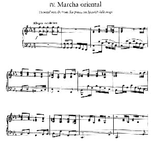 Six Pieces on Spanish Folksongs H.125 钢琴谱 恩里克 格拉那多斯 Enrique Granados