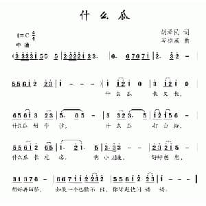 什么瓜_儿歌乐谱_词曲:胡泽民 岑棣威