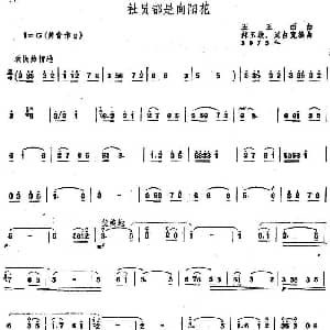 社员都是向阳花 郝玉歧 刘占宽编曲版 唢呐谱 王玉西 郝玉歧 刘占宽编曲