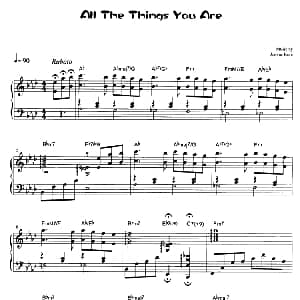 All The Things You Are 钢琴谱