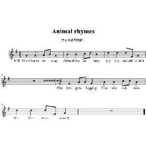 Animal rhymes_外国歌谱