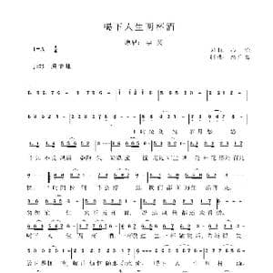 喝下人生两杯酒_歌谱投稿_词曲:心怡 心怡