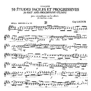 萨克斯谱 | Guy Lacour 50 首萨克斯练习曲之31 Guy Lacour